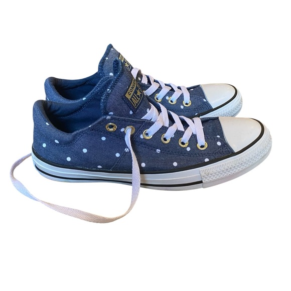 CONVERSE All*Star Madison Denim Blue and White Polka Dot NEW Women’s Sneakers 9 - Picture 12 of 13